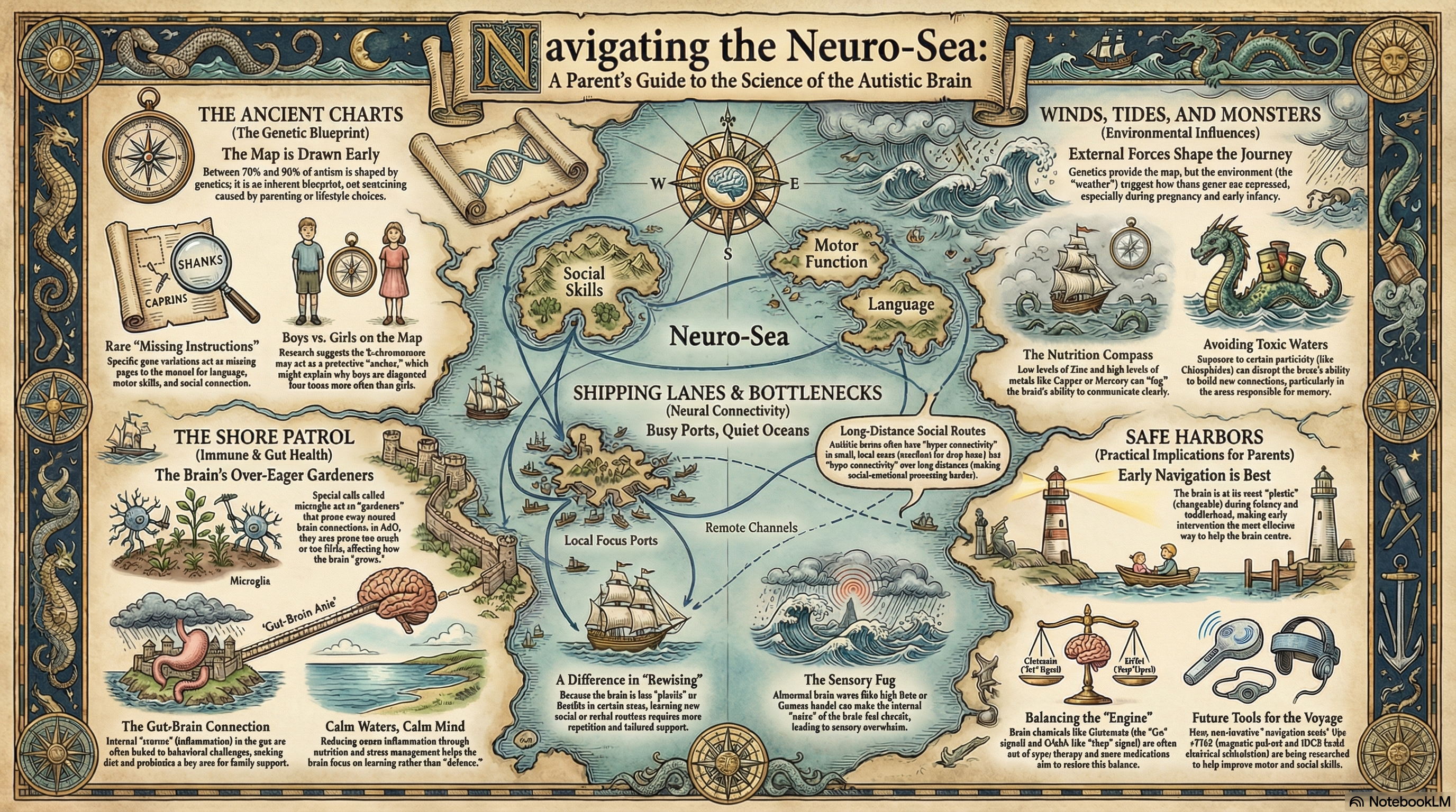Infographic: Neuroplasticity of children in autism spectrum disorder.