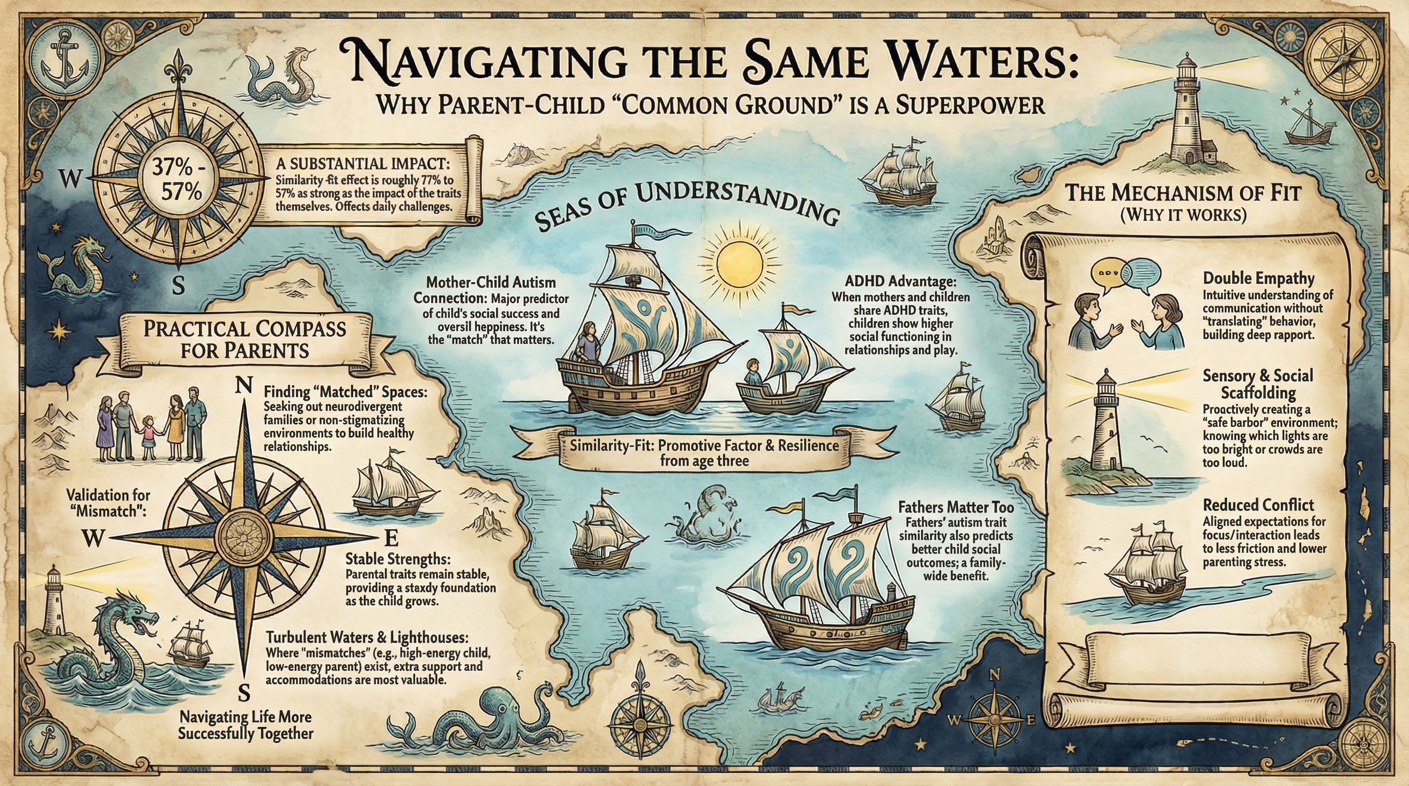 Parent-child similarity on autism and ADHD traits and children's social functioning and psychological well-being at 3 years.