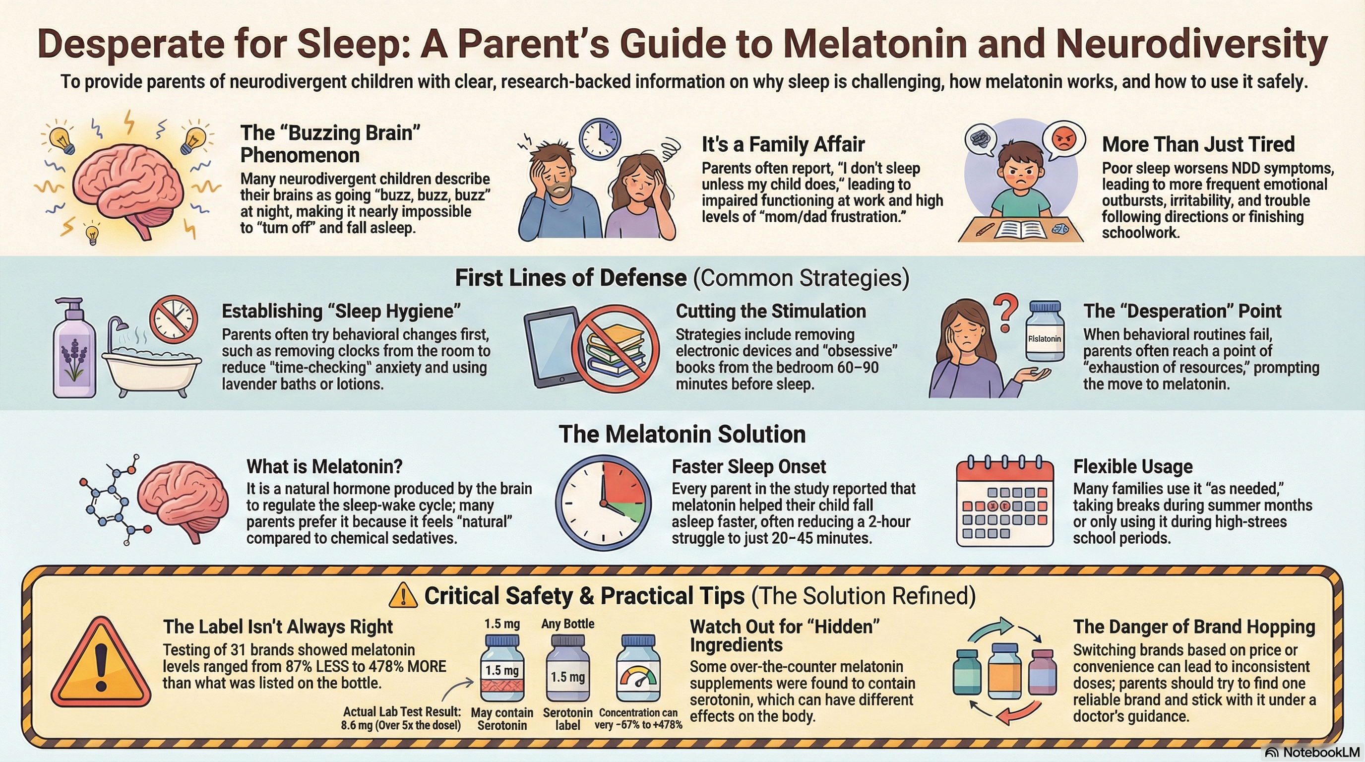 Desperate for Sleep: Exploring Parental Perceptions of Melatonin Use Among Adolescents With Neurodevelopmental Disorders.