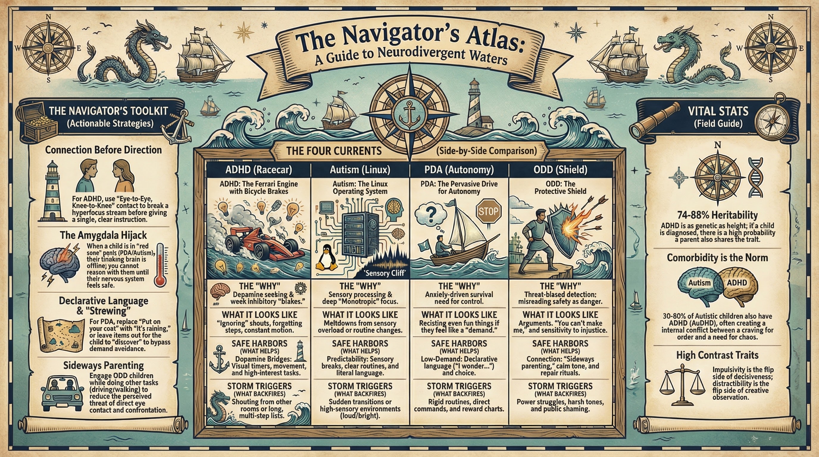Neurotype Comparison Chart infographic
